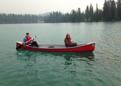 Canoeing Banff Canada